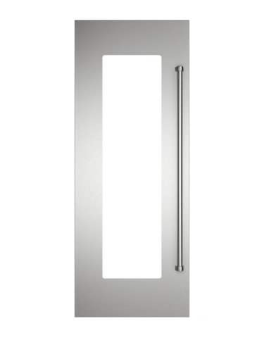 30"W. Veil Wine Door Panel 4" Toe Kick for Viking Veil FDWCIC730 Left Hinge Models - Left Hinge - Stainless Steel