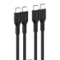 Belkin - BOOST↑CHARGE Braided PCR USB-C to USB-C Cable 1M 2-Pack - Black-Front_Standard