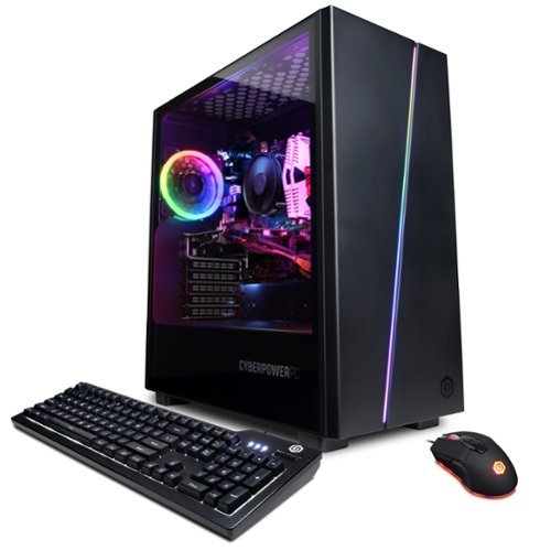CyberPowerPC - Gamer Master Gaming Desktop - AMD Ryzen 7 5700G - 16GB Memory - AMD Radeon RX 6600 XT - 2TB HDD + 500GB SSD - Black-Front_Standard 