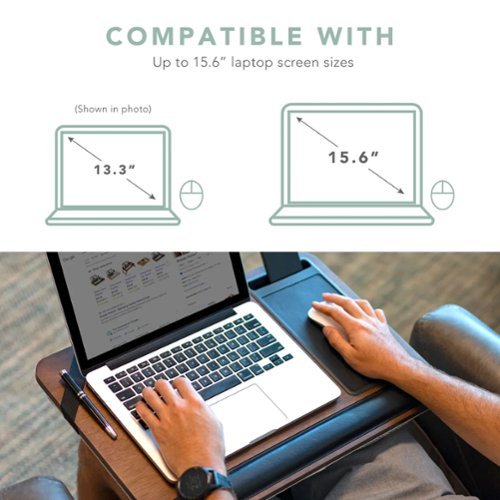 Rossie Home Premium Lap Desk for 15.6 Laptop - Bamboo Espresso WORLDWIDE DELIVERY