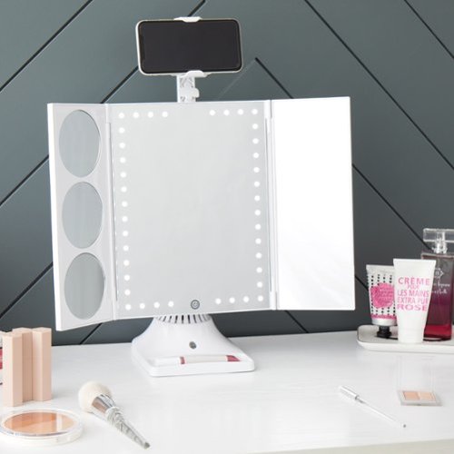 Glo-Tech Bluetooth Selfie Mirror - White SHOP ONLINE