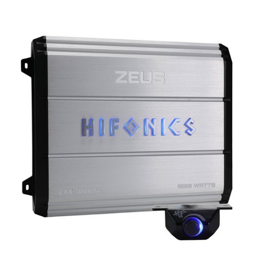 Hifonics - Zeus 1800W Max Class D Monoblock Car Audio Amp & Bass Knob, ZXX-1800.1D - Silver-Front_Standard 