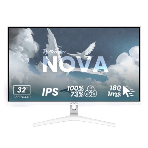 Arozzi - – Nova 32" IPS QHD 180Hz Gaming Monitor – White - AZ-NO-32T2K180-WT-Front_Standard 