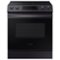 Samsung - 6.3 cu. ft. Smart Instant Heat Slide-in Induction Range - Black Stainless Steel-Front_Standard