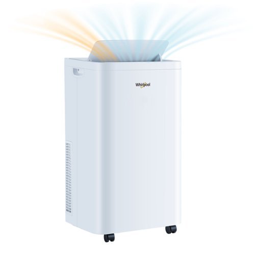 Whirlpool - 700 Sq. Ft 14,000 BTU ASHRAE (10,000 BTU SACC) Portable Air Conditioner with 10,000 BTU Supplemental Heat - White-Front_Standard 