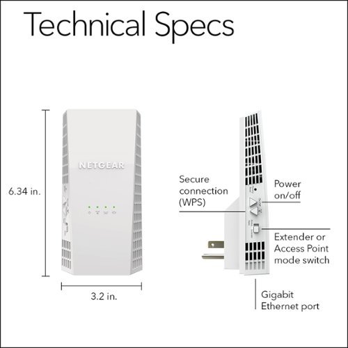 NETGEAR AC1750 Dual-Band Wi-Fi Range Extender - White BUY ONLINE