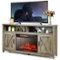 Gymax - 59'' Fireplace TV Stand W/ 25'' 1350W Electric Fireplace Heater - Natural-Front_Standard