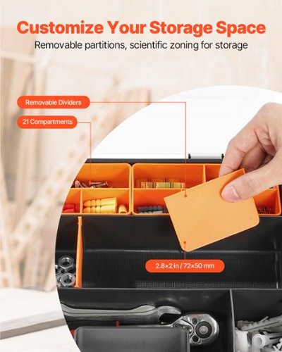 VEVOR 3 Pack Small Parts Organizer, 21 Compartments Tools