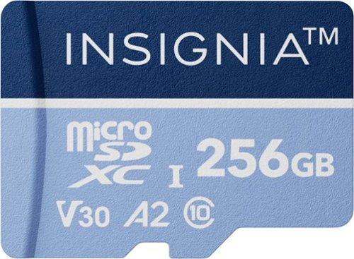 Insignia™ - 256GB microSDXC UHS-I Memory Card, Read Speed Up to 200MB/s