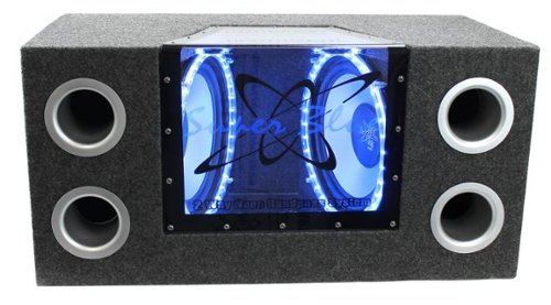 Pyramid - BNPS102 10" 1000W Dual Car Audio Subwoofers w/Bandpass Box and Neon - Black-Front_Standard 