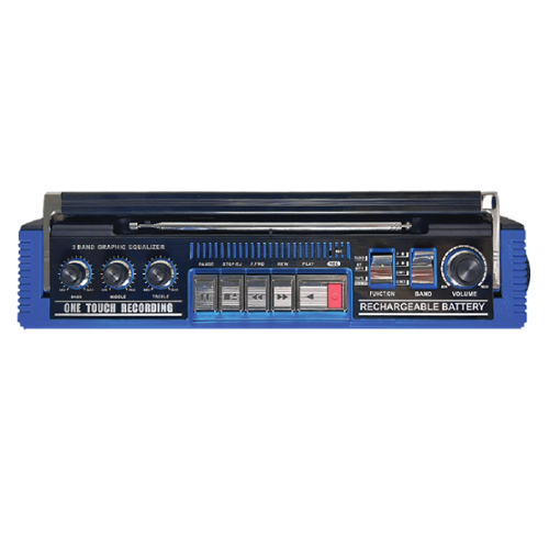 QFX RECHARGEABLE CASSETTE AM/FM/SW1 2 RADIO BLUETOOTH BOOMBOX WITH