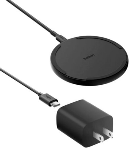Belkin Wireless Charging Pad 15W - BOOST↑CHARGE Qi Charger for Apple iPhone, AirPods, Power Supply and Cable Included - Black INTERNATIONAL SHIPPING