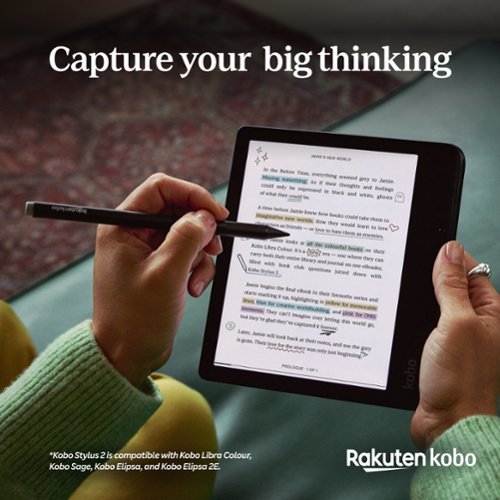 Kobo Stylus 2-Mark Up, Write Notes and Make Highlights-Rechargeable via USB-C-Compatible with 7 Libra Colour eReader - Black WORLDWIDE DELIVERY