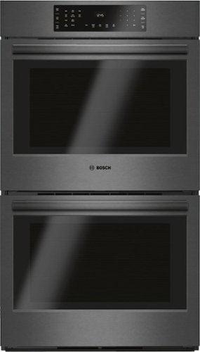 Bosch - 800 Series 30" Built-In Double Electric Wall Oven with True Convection - Black Stainless Steel-Front_Standard 