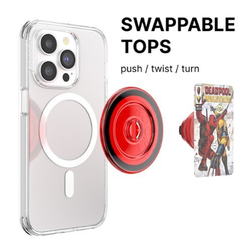 PopSockets MagSafe Round PopGrip Cell Phone Grip & Stand, with Adapter Ring for Mobile Phones - Deadpool & Wolverine WORLDWIDE DELIVERY