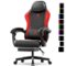 Dowinx - Gaming Chair with Pocket Spring Cushion, Ergonomic Computer Chair with Footrest and Lumbar Support for Office or Gaming - Red-Front_Standard