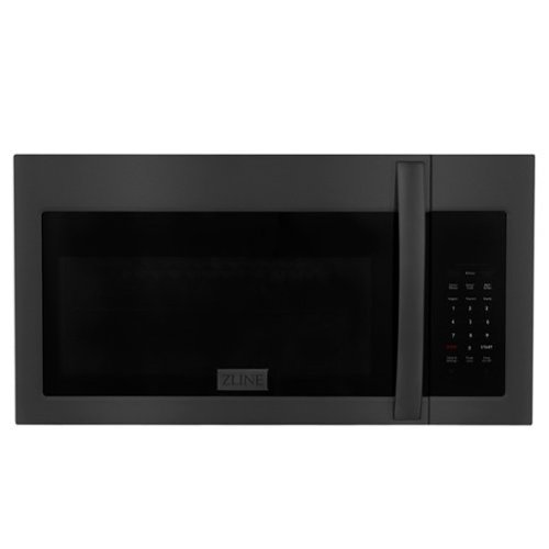 ZLINE - Over the Range Convection Microwave Oven with Modern Handle and Sensor Cooking - Black Stainless Steel-Front_Standard 