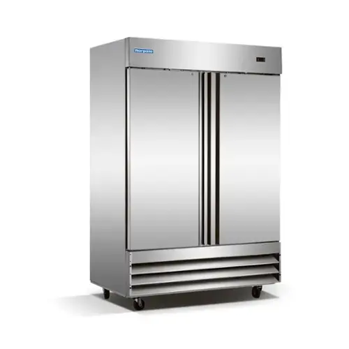 Front. Magic Chef - Commercial 48 cu. ft. 2-Door Upright Reach-In Freezer in Stainless Steel - Stainless Steel.
