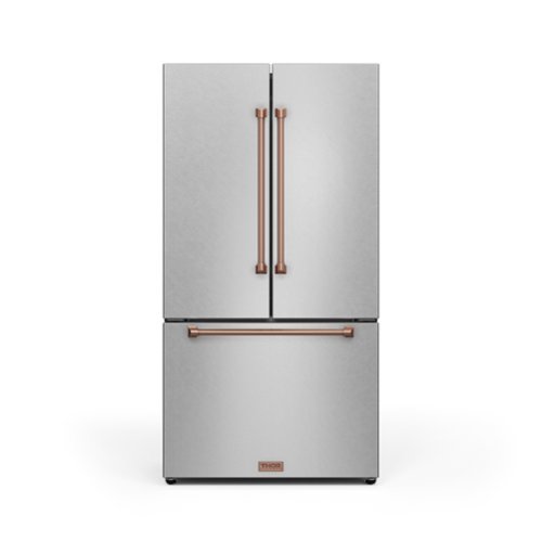 Gordon Ramsay Series by Thor Kitchen 20.3 Cu. Ft. Counter Depth Refrigerator with Rose Gold Hardware - Stainless Steel