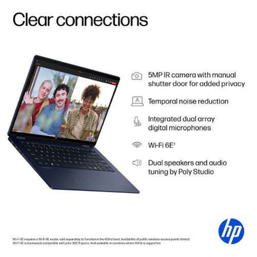 HP OmniBook X Flip 2-in-1 - Copilot+ PC - 14 2K Touch-Screen Laptop - Intel Core Ultra 5 - 16GB Memory - 512GB SSD - Atmospheric Blue GLOBAL SHIPPING