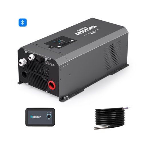 Renogy REGO 12V 3000W Pure Sine Wave Inverter Charger w/ LCD Display - Black