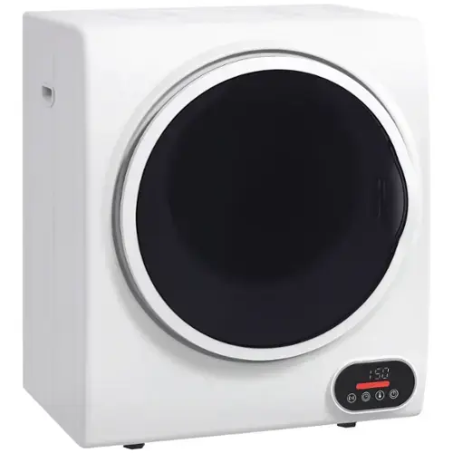 Front. Homcom - cu.ft Portable Compact Clothes Laundry Dryer with Intelligent Drying for Apartments Dorms RVs - white.