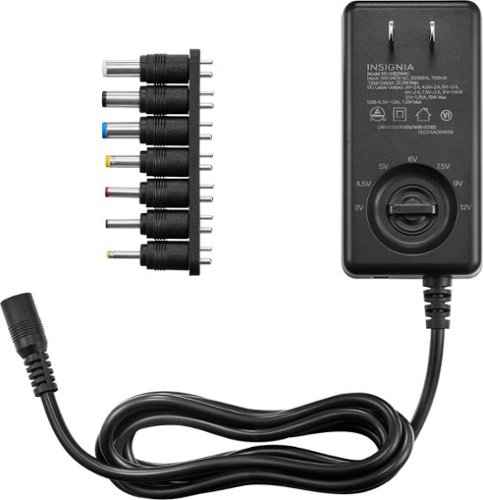 Insignia™ 22.5W Universal AC Adapter for Devices with Round-Pin Connections - Black BUY IN MIDDLE EAST