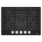 KitchenAid - 30 in. Wide 5 burners Built-In Gas Cooktop with 18K BTU Burner - Black-Front_Standard
