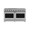 Thor Kitchen - 9.6 Cu Ft. Freestanding Double Oven Convection Gas Range - Stainless steel-Front_Standard 