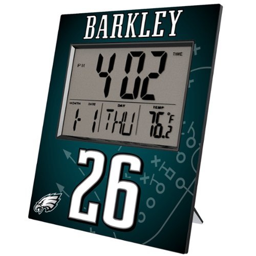 Keyscaper - Saquon Barkley Philadelphia Eagles Digital Desk & Wall Clock - Multicolor-Front_Standard 