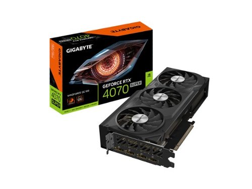 GIGABYTE NVIDIA GeForce RTX 4070 SUPER Windforce OC 12GB GDDR6X PCI Express 4.0 Graphics Card - Black WORLDWIDE DELIVERY