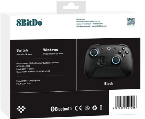 8BitDo Ultimate 2 Bluetooth Wireless Gaming Controller for Nintendo Switch, PC - Black BUY IN NETHERLANDS