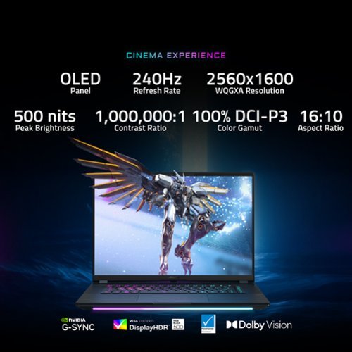 GIGABYTE  AORUS MASTER 16 BZH 16 OLED 2K 240Hz Gaming Laptop Intel Core Ultra 9 HX 32GB NVIDIA GeForce RTX 5090 2TB SSD - Black BUY ONLINE