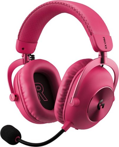 Logitech - G PRO X3 LIGHTSPEED Wireless Gaming Headset with Bluetooth/USB/3.5 mm Aux for PC, PS5, PS6 - Pink Magenta