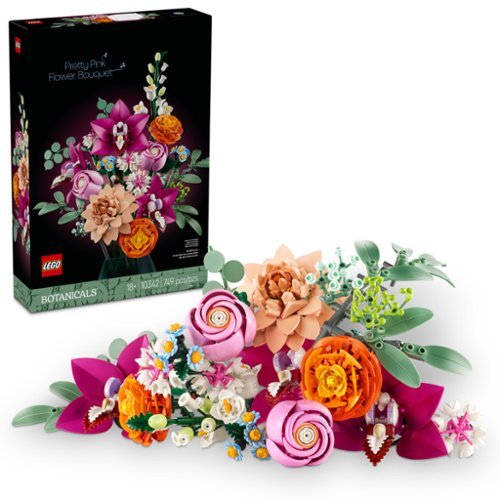 LEGO - Botanicals Pretty Pink Flower Bouquet for Home Décor 10342-Front_Standard 