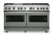 Viking - 5-Series Dual Fuel Self-Clean 60"W Sealed Burner Range - Eucalyptus-Front_Standard