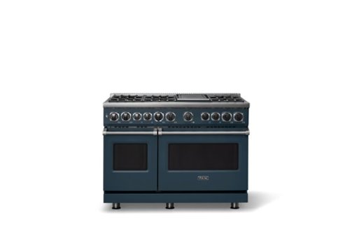 Viking - 48 in. Wide 6 Burner Dual Fuel Sealed Burner Range with Griddle - Squall-Front_Standard 