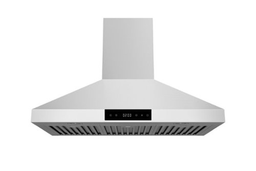 Hauslane - 36 inches - Convertible - Wall Range Hood - Silver-Front_Standard 
