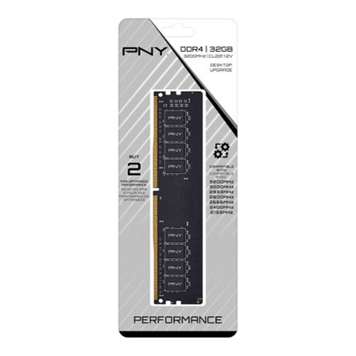 PNY Performance MD32GSD43200-X TB 32GB (2X16GB) 3200MHz DDR4 DIMM Desktop Memory - Black WORLDWIDE DELIVERY
