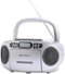 Emerson - Portable CD Player Boombox with Cassette Player Combo, Tape Recorder, AM/FM Radio, AUX Input, Black (EPB-3003 - Gray-Front_Standard