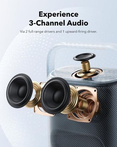 Soundcore by Anker Motion X500 Hi-Res Spatial Audio 3-Channel Bluetooth Speaker with Upward Firing Driver and Rugged Metal Design - Black GLOBAL SHIPPING