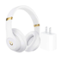 Beats - Studio 3 Wireless Bluetooth Headphones + Power Adapter - White-Front_Standard