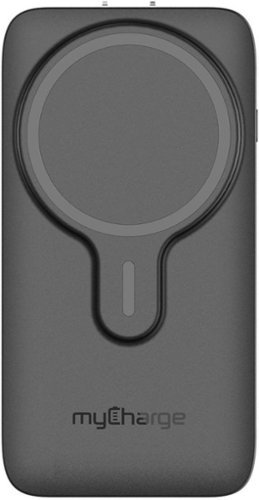 myCharge - EcoHub 4-in-1 6,000 mAh Portable Charger and Stand for Most Apple Devices - Black