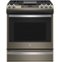GE - 5.6 Cu. Ft. Slide-In Gas Convection Range with Self-Steam Cleaning, Built-In Wi-Fi, and No-Preheat Air Fry - Slate-Front_Standard