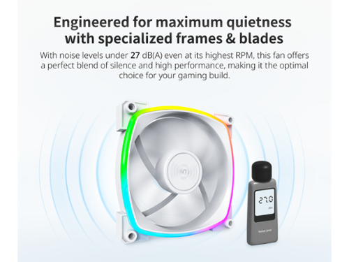 Montech RX 120MM PWM Reverse Fan Silent, High Speed, ARGB Lighting