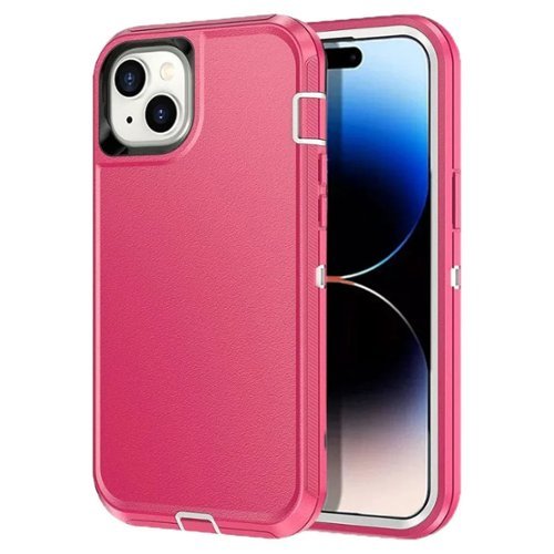 Entronix - iPhone 14 Case - Heavy Duty Triple-Layer Protection for Ultimate Safety - Pink-Front_Standard 