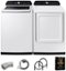 Samsung - Smart 4.7 Cu. Ft. Top Load Washer and 7.4 Cu. Ft. Electric Dryer Laundry Bundle with Sensor Dry, Low Vibration Wash, Wat - White-Front_Standard