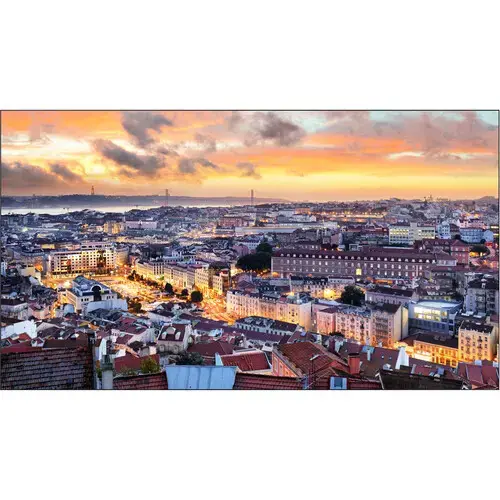 Front. Samsung - 55" Extreme Narrow Bezel Video Wall Display with 500 nit Brightness and 4K UHD Support - Black.