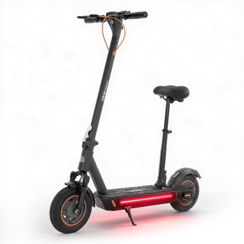HiBoy - MAX Pro Electric Scooter with Removable Seat, 650W Peak Motor, 22 MPH, 46.6 Miles Long Range, Foldable Design - Black