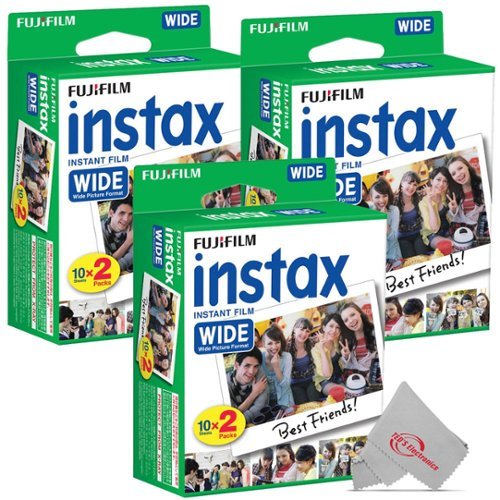 Fujifilm - INSTAX Wide Instant Film (20 Exposures) - 3 Pack - Black-Front_Standard 